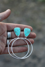 Load image into Gallery viewer, Turquoise hoops
